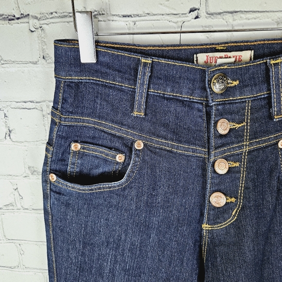 JUDY BLUE | high waist flare leg bell bottom exposed button fly stretch jeans - Picture 3 of 8